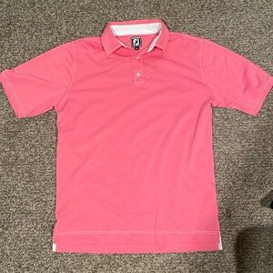 Pink golf polo